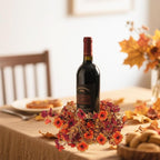 4 Pack Artificial Fall Flowers Garland, 6 FT Fall Decorations Fake Mums Floral Vines UV Resistant Faux Hanging Flower Ivy Garland for Home Party Table Wall Mantel Decor (Orange + Dark Red)