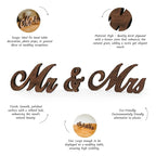 Mr and Mrs Sign for Wedding Table Decor, Mr & Mrs Wooden Signs, Rustic Wedding Decorations for Reception, Mr & Mrs Sign for Sweetheart Table Decor, Freestanding Wood Letters for Head Table Centerpiece