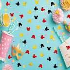 Mini Mouse Confetti Party Decorations – Red, Yellow, Black Foil Table Confetti for Kids Birthday Party Supplies, Baby Shower, Theme Events – Shiny Foil Material 2000 Pcs