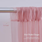PARTISKY 20ft X 10ft Dusty Rose Tulle Backdrop Curtain for Parites, Sheer Backdrop Curtains Fabric Drapes for Wedding Ceremony Arch Party Stage Decorations