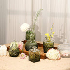 Mini Bud Vases As Wedding Centerpieces for Tables,Clear Bud Vases for Flowers,Small Flower Vases Suitable for Birthday Party,Anniversary,Wedding Reception,Baby Shower (Dark Green, 24PCS)