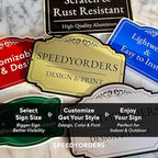 Custom Decorative Metal Signs, Personalized Aluminum Waterproof Signs, Driveway Sign Design 3 Black Charcoal 18x18 In