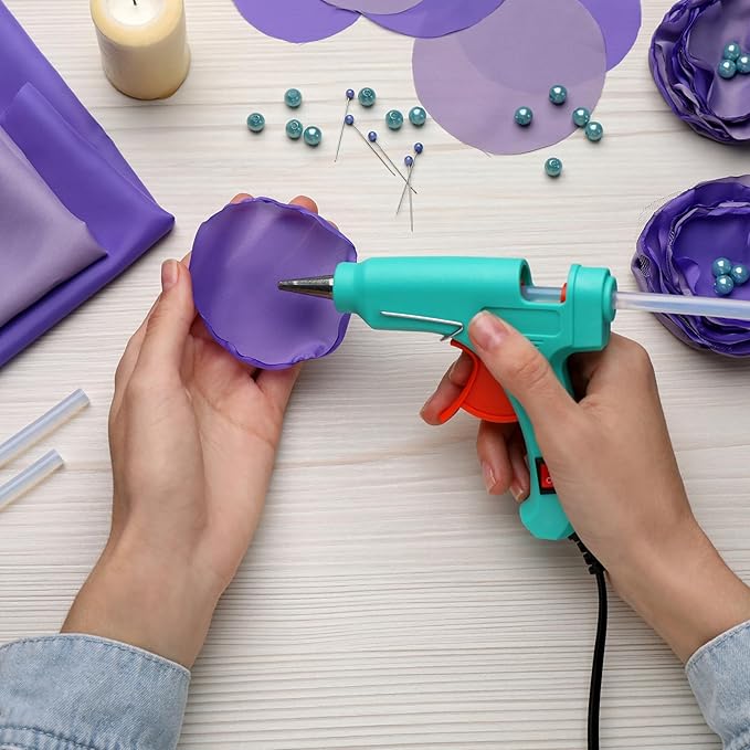 uxcell 20pcs Hot Glue Sticks for Glue Gun 7mm/0.28-inch x 8-inch Mini Hot Melt Adhesive Glue Stick Purple
