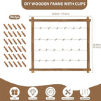 Collage Picture Frame,Photo Display Board,Hanging Pictures Frames with Clips for Graduation Birthday Party,Dorm Photo Card Wall Decor Hanger Holder,Upgraded,Easy To Assemble,Large(Carbonized Brown)