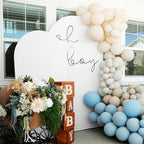 Wedding Arch Cover 6FT 7.2FT Arch Backdrop Cover Fitted Spandex Covers Set of 2 Round Top Chiara Arches Backdrop Stand Covers for Party Birthday Decoration（White