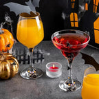 SANNIX 24Pcs Halloween Wine Charms, Wine Charms for Stem Glasses, Glass Identifiers for Halloween Party Holiday Decorations