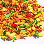 Thanksgiving Autumn Fall sprinkles for cake decorating 7 ounces, Cake Confetti Sprinkles, Cookie Cupcake Toppers Ice Cream Donut Jimmies Quins Decorations
