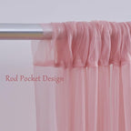 30×10ft Dusty Rose Tulle Backdrop Curtain with Lights String for Parties, Sheer Photo Backdrop Curtains for Wedding Party Photography Background