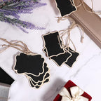 10PCS Mini Chalkboard Signs, 2 Styles Hanging Chalkboard Signs for Food, Food Sign for Buffet, Multifunction Message Boards/Table Numbers/Decanter Tags