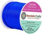 Mandala Crafts 13 Gauge Anodized Aluminum Craft Wire for Jewelry Making - 60 FT Colored Flexible True Blue Wire - Bendable for Bonsai Armature Crafting Sculpting