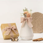 Ribbli Beige Ribbon 1 Inch x 3 Rolls Total 24 Yards Natural Handmade Fringe Chiffon Silk Ribbon for Wrapping Wedding Invitations Bridal Bouquets DIY Crafts Home Decor