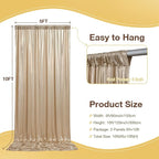 10x10 ft Wrinkle Free Champagne Sequin Backdrop Curtain for Parties,Thick Not Fall-Off Glitter Backdrop Drapes,2 Panels 5x10ft Shimmer Photo Back Drop Cloth for Wedding Birthday Photography Background