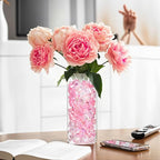 DomeStar 150PCS Dazzling Fake Ice Rocks, Pink Holographic Acrylic Crushed Ice Sparkling Plastic Diamonds Gems for Vases Fillers Aquarium Rocks Party Table Scatter Wedding Decor