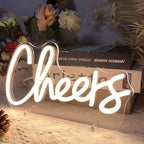 Cheers Table Number Neon Sign Desk Lamp Night Light Wedding Letter LED Neon Sign Wedding Table Decorations Neon Light Bedroom Home Room Decor Christmas Party Warm White USB 30×16.3 CM