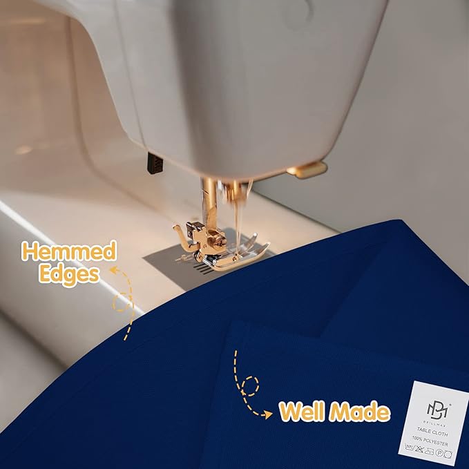 BRILLMAX 4 Pack Navy Blue Tablecloths for 6 Foot Rectangle Tables 90 x 132 Inch - 6ft Rectangular Bulk Linen Polyester Fabric Washable Cloth Cover for Wedding Reception Banquet Birthday Party