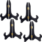 Tatuo 4 Packs Wooden Display Stand Decorative Plate Stands for Display Picture Frame Holder Easels