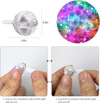 Aogist 100pcs Balloon Lights,Long Standby Time Waterproof Twinkle Mini Light,Battery Powered,Round LED Ball Lamp for Balloon Paper Lantern Party Wedding Christmas Halloween Decorative,10 Colors Flash
