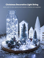 Minetom 12 Pack Fairy Lights Battery Operated String Lights, 8 Modes & Timer, 7ft 20LED White Waterproof Silver Wire Twinkle Lights, Firefly Starry Moon Lights for Mason Jars DIY Christmas Wedding
