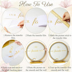 3 Pcs Wedding Seating Chart Decal Stickers DIY Our Favorite People Your Seat Awaits Vinyl Decal Wedding Sign Decor Seating Chart Board Mirror Stickers(Gold)