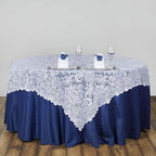 Efavormart 54" x 54" White Jolly Good Lace Table Overlay for Table Decoration