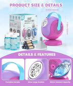 Bubble Machine, Automatic 360° Rotation & 75° Adjustment Bubbles Blower for Kids, Toddlers, Bubble Toys with LED Light - Gifts for Girls 1+ Year Old, Halloween, Outdoor, Birthday, Party