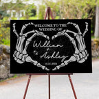 Welcome To Our Wedding Sign, Black Wedding Welcome Sign, Gothic Wedding, Wedding Sign Halloween Wedding, Skull Wedding Sign, Gothic Love Wedding Welcome, Gothic Wedding Welcome Sign