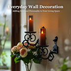 Amagic Grey Flameless Candles with Remote, Flickering Battery Operated Candles with Timer, Acrylic LED Fake Candle for Halloween Home Decor, 3D Wick, D2.2 xH5 5" 6" 7" 8", Set of 5
