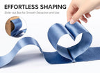Dusty Blue Satin Wired Ribbon 2-1/2 Inch Double-Faced Sliver Glitter Christmas Ribbons for Wreath, Tree Decoration, Gift Wrapping, Home Decor 10 Yards