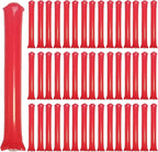 48pcs Round Head Boom Sticks Thunder Sticks Cheering Sticks Team Spirit Plastic Cheerleading Spirit Stick Clapper Inflatable Noise Maker Sports Supply (Red)