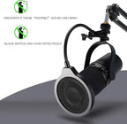 YOUSHARES Pop Filter - 4 Inch 3 Layers Metal Windscreen with Flexible 360° Gooseneck Clip Mic Mask Shield Compatible with Shure MV7 Mic
