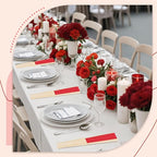 JOHOUSE 12 Pcs Paper Folding Hand Fans, 8.3 Inch Red Fans Handheld Decorative Accessories for Wedding, Outdoor Party Favors, Bridal Shower DIY Decoration Photography Props Hibachi Party Decorations