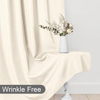 DWCN 10x7 FT Champagne Backdrop Curtains for Parties, Photography Backdrop Drapes with Rod Pockets for Wedding Decorations Stage Birthday Family Gatherings, 2 Panels 5ft x 7ft
