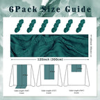 6 Pack Teal 10FT Cheesecloth Table Runner Rustic Gauze Cheese Cloth Table Runner for Wedding Bridal Baby Shower Table Decorations Boho Fabric Sheer Birthday Party Table Decor 20 x 120 Inch Long