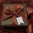 Brown Solid Satin Ribbon 2 Inch 25 Yards Solid Polyester Fabric Ribbon for Gift Wrapping Wedding Christmas Baby Shower Birthday Party Decoration Handmade Immortal Flower Craft