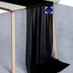 MDS Halloween Chiffon Table Runner - 12 Pack, 29 x 170 Inches, 14ft Each - Sheer Spooky Table Runners for Haunted House Parties, Trick-or-Treat Tables, Witchy Décor, Wedding & Events - Black