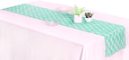 MDS Pack of 12 Wedding 12 x 108 inches Satin Table Runner for Wedding, Decorations for Birthday Parties, Banquets, Graduations, Engagements, Runners fit Rectangle, Round Table- Mint