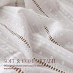 patdrea Designer Vintage Cotton White Lace Tablecloth for Rectangle Tables,French Country Cottage Embroidered Table Cloth Art Decor for Kitchen Wedding Patries Banquet Christmas,59"*75"