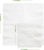 GUSTO [500 Count - 4.5 x 4.5 Folded] White Beverage Napkins - 1-Ply Bulk Cocktail Napkins, Restaurant Bar Paper Napkins and Party Napkins - 9x9 Unfolded (Formerly Comfy Package)
