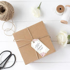 Andaz Press 40-Pack Personalized Quinceañera Favor Tags with String, Butterflies & Florals Custom Classic Thank You Gift Tags for Mis Quince Años XV 15th Birthday Favor Gifts, Decorations