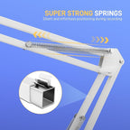 MAONO Boom Arm Microphone Stand: Adjustable Metal Suspension Mic Boom Arm for Podcasting Gaming Streaming Recording,with Desk Clamp and 3/8" to 5/8" Screw Adapter-Max Load 1KG BA20 White