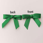 50pcs 1.5 inch Mini Satin Ribbon Bows for Crafts Green Mini Bows Appliques Craft for Appliques Embellishment(3/8",Green)