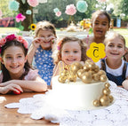MIAHART Ball Cake Toppers Boho Grass Cake Topper Ball Cake Insert Decoration for Birthday Wedding Baby Shower Party Decorations Boho Themed Party Supplies (Gold)