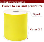 Yellow Tulle Fabric Rolls 6 Inch by 200 Yards (600 feet) Fabric Spool Tulle Ribbon for DIY Yellow Tutu Bow Baby Shower Birthday Party Wedding Decorations Craft Supplies