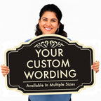 Custom Decorative Metal Signs, Personalized Aluminum, Custom Driveway, Waterproof USA Made, Black Charcoal 14x10 In