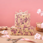 RUSPEPA Cherry Blossom Wrapping Paper Roll for Women Girls, Mini Roll, Pink Sakura Floral Kraft Gift Wrap Paper Perfect for Spring, Wedding, Birthday and Special Occasions, 17 Inches x 16.4 Feet
