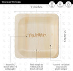 Mr. and Mrs. Disposable Wedding Plates – Rustic, Compostable Alternative to Plastic Plates for Wedding Receptions, Engagement Parties, and Rehearsal Dinners (Appetizer, 50-Pack)