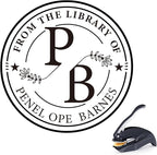 Custom Embosser Stamp - Personalized Book Embosser for Book Lovers, Readers, Home, Office & Library Collections (Letter-14)