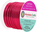 Mandala Crafts 13 Gauge Anodized Aluminum Craft Wire for Jewelry Making - 60 FT Colored Flexible Raspberry Wire - Bendable for Bonsai Armature Crafting Sculpting