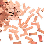 Sumind 200 Grams Gold Silver Large Metallic Confetti Rose Glitter Throwable Table Scatter Foil Confetti for Wedding Birthday Party Baby Shower Graduation Christmas Celebrations(Rose Gold)