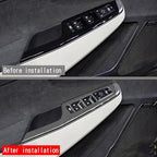 4pcs Carbon Fiber Style Front Rear Doors Window Glass Lift Switch Panel Cover Decorative Sticker Protection Car Interior Accessories for 2021-2025 KIA EV6 KT16